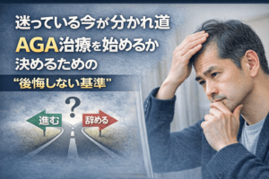 迷っている今が分かれ道|AGA治療を始めるか決めるための“後悔しない基準”