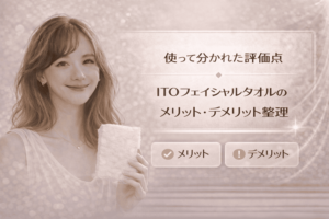 使って分かれた評価点|ITO フェイシャルタオルのメリット・デメリット整理