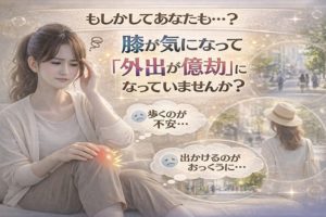 もしかしてあなたも…?膝が気になって「外出が億劫」になっていませんか?